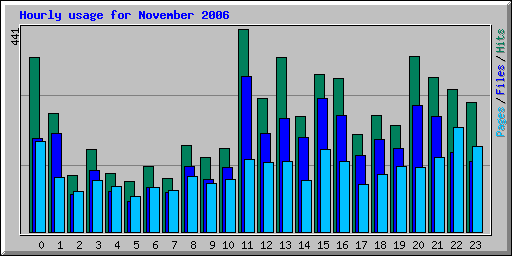 Hourly usage for November 2006